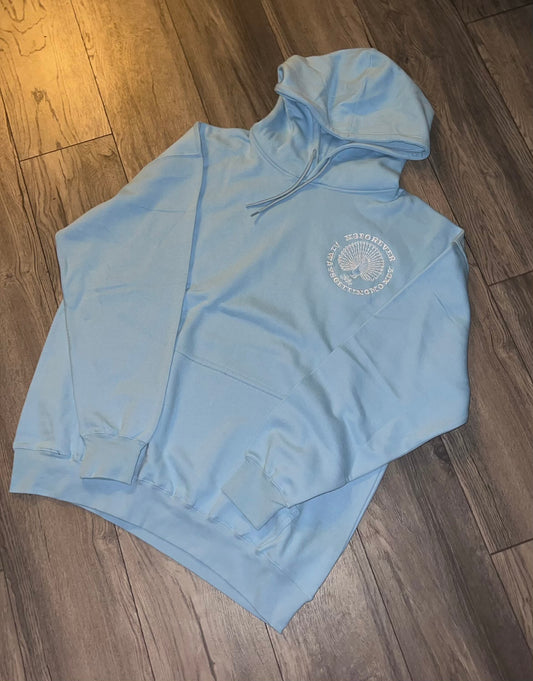 X3FOREVER EMBROIDERY HOODIE LIGHT BLUE